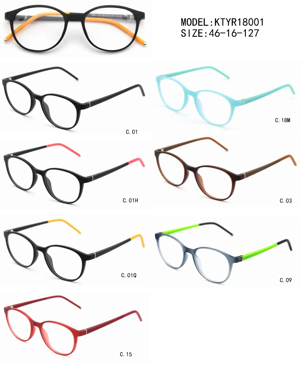 Kid′s Tr90 Optical Frame Ready Goods Stock Children′s Frames Eyewear Ktyr18001