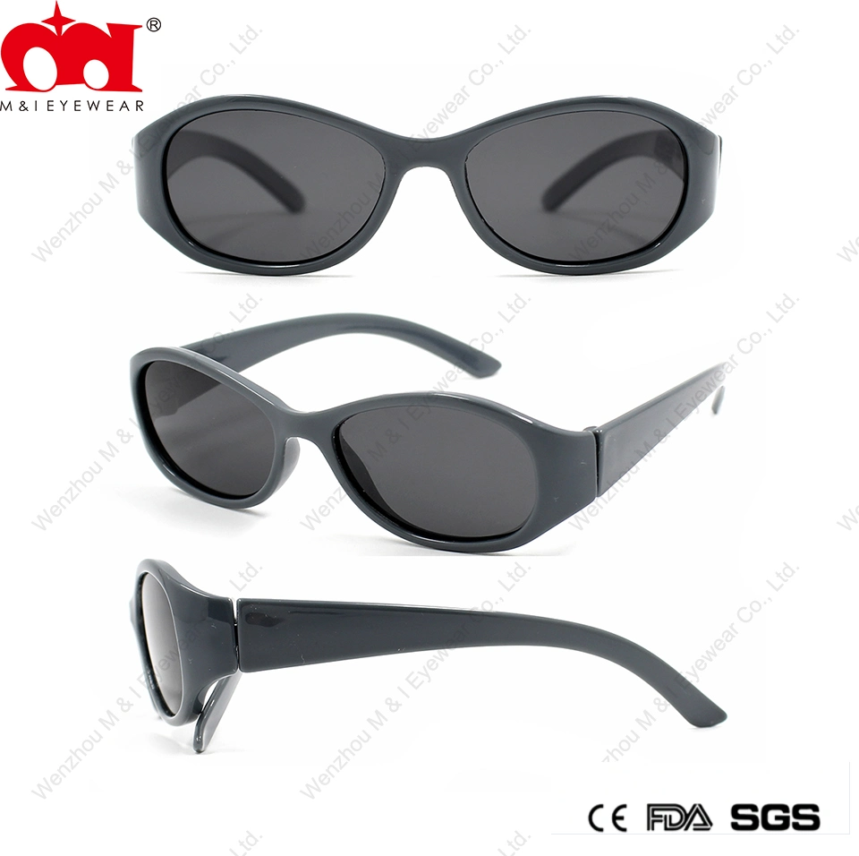 Narrow Rectangle Oval Plastic High Quality Promotion Durable Kids Sunglasses (LT906006 B)