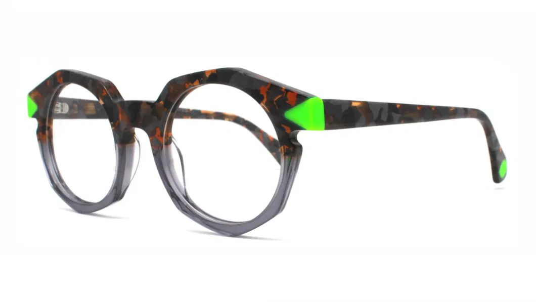 Fashion New Lamination Design Acetate Vintage Glasses China Wholesale Eyewear Optic Frame