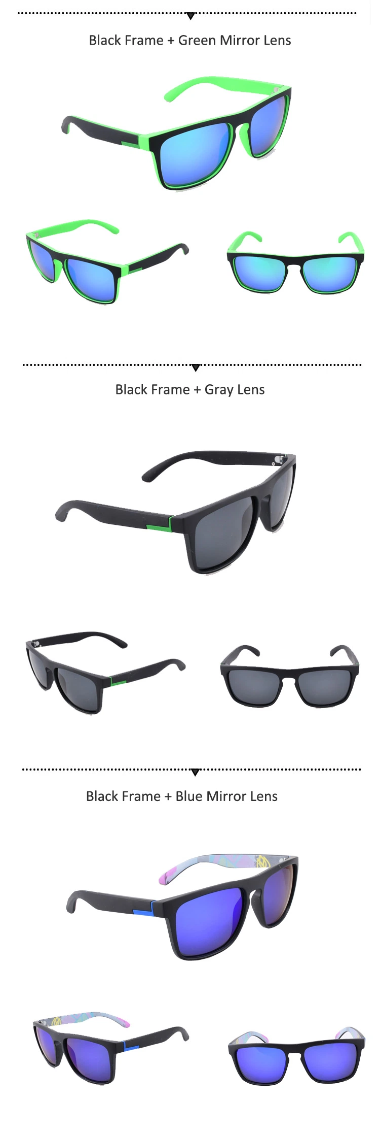 Promotion Customized High Quality Fashion Colorful Polarized Sports Sun Glasses Sunglasses