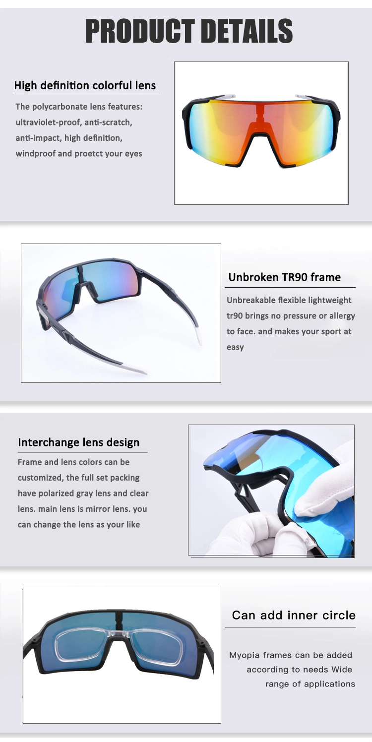 Bicycle Glasses Men Women Fishing Glasses Outdoor Sports Camping Hiking Driving Eyewear Package Oculos De Sol