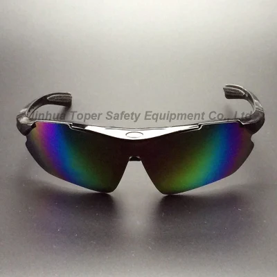 Lunettes de soleil en plastique de promotion de lentilles colorées de haute qualité (SG115)