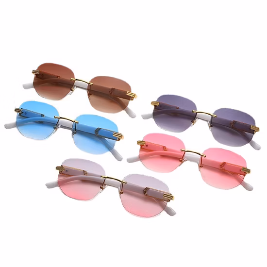 OEM De Luxe sans monture strass populaire diamant métal hommes femmes lunettes de soleil 2023