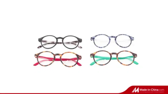 Lunettes de lecture optiques de lunettes de PC personnalisées unisexes de mode avec impression supérieure Demi