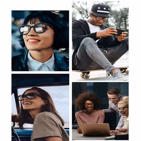 Lunettes de soleil intelligentes de musique audio de sport sans fil Bluetooth personnalisées OEM